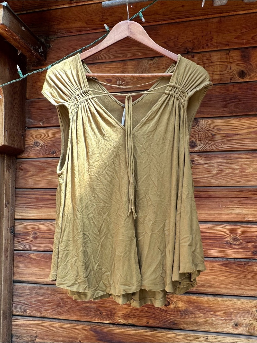Unique Tie Front Flowy Boho Blouse